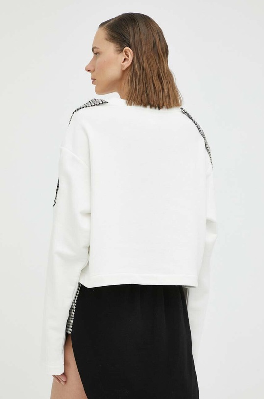 Oblačila Bombažen pulover MMC STUDIO LUCCO.BASIC bela