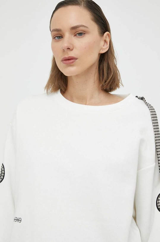 Bombažen pulover MMC STUDIO bela LUCCO.BASIC