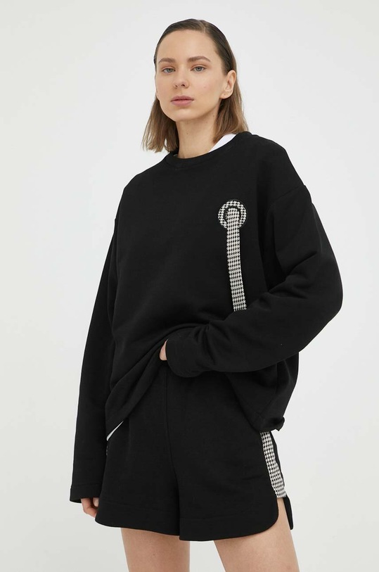 MMC STUDIO hanorac de bumbac LUNA.BASIC negru SS23