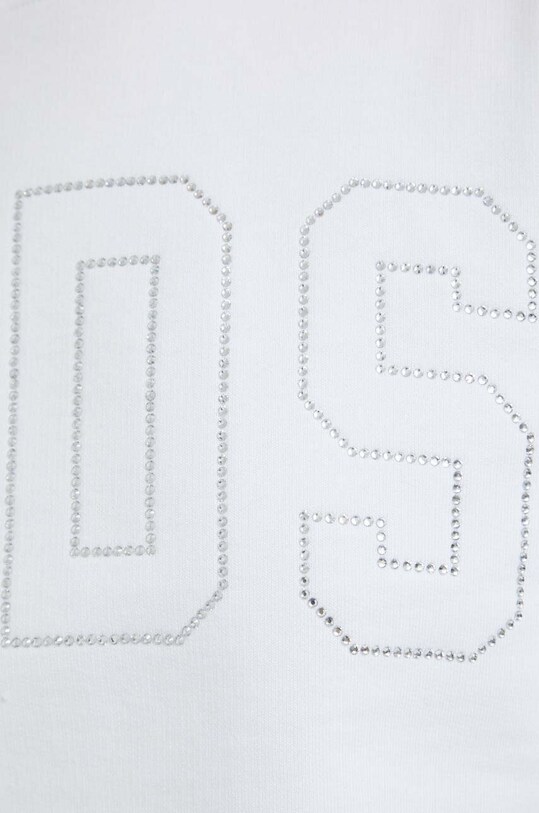 GCDS felpa in cotone SS23W110107 bianco