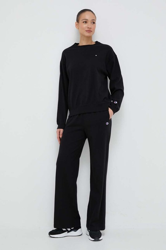 Champion hanorac de bumbac 116254 negru SS23