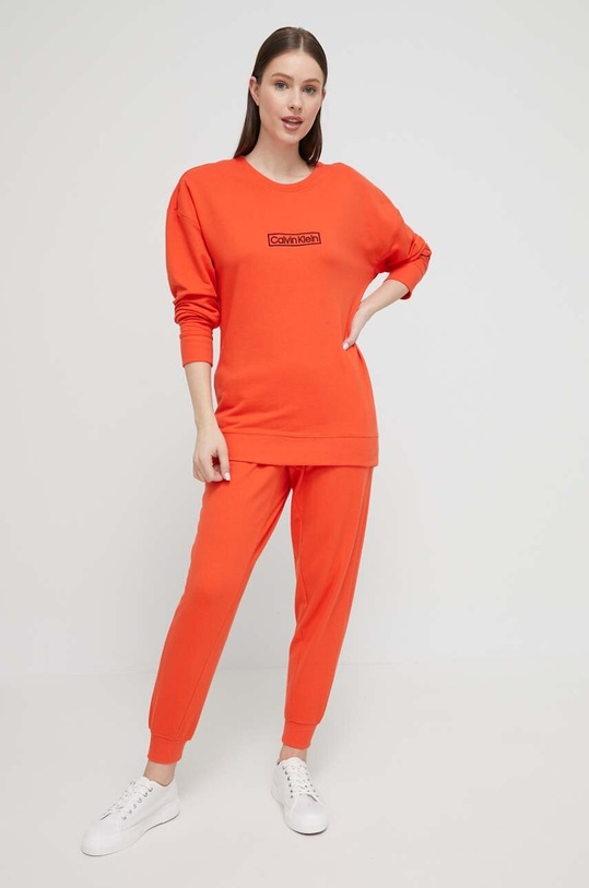 Odzież Calvin Klein Underwear bluza lounge 000QS6803E.PPYX pomarańczowy