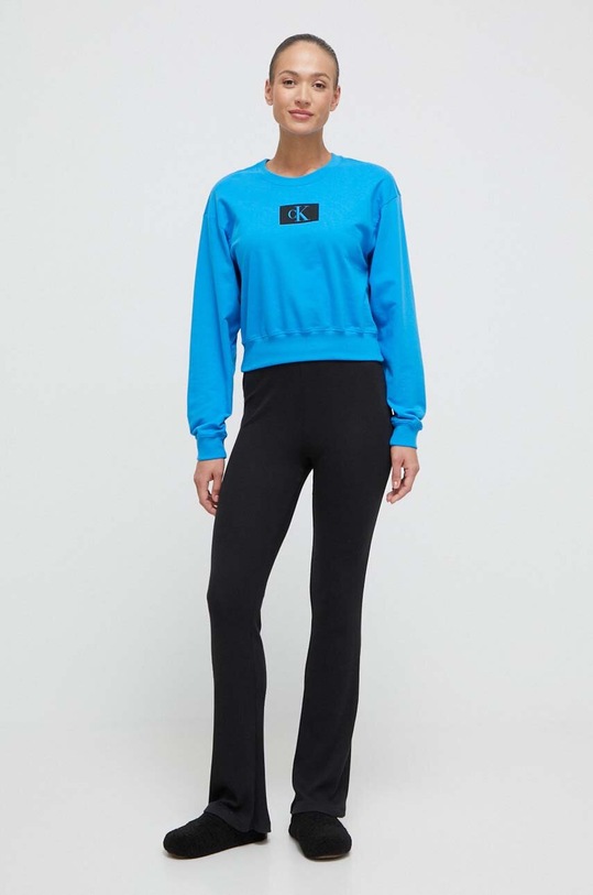 Calvin Klein Underwear bluză pijama 000QS6942E.PPYX albastru AW23