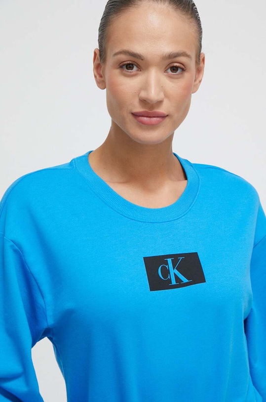 Calvin Klein Underwear bluză pijama albastru 000QS6942E.PPYX
