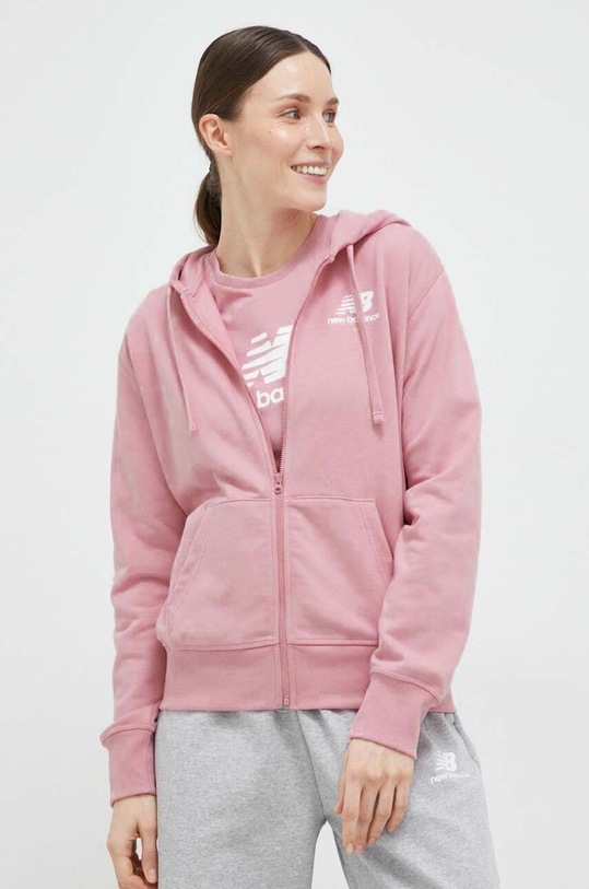 New Balance bluza z kapturem fioletowy WJ31530HAO