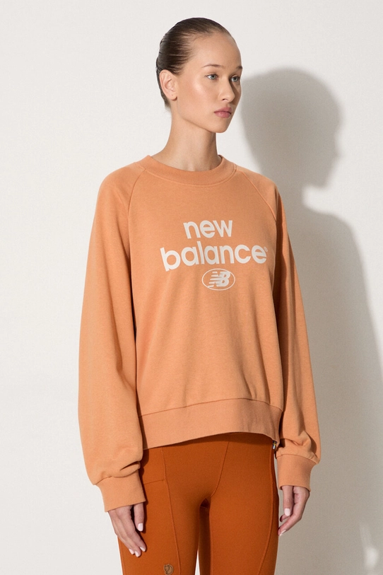 Clothing New Balance sweatshirt WT31508SEI orange