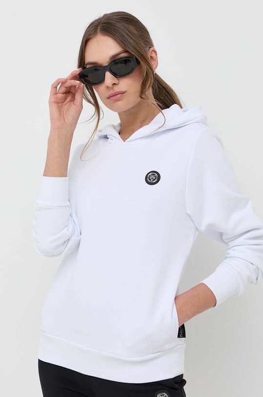 PLEIN SPORT bluza imprimeu alb PACC.WJB1644.SJO001N