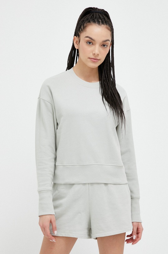 Βαμβακερή μπλούζα Casall βαμβάκι γκρί 23106