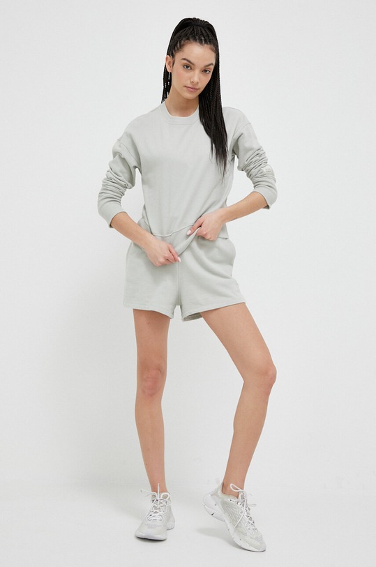 Βαμβακερή μπλούζα Casall 23106 γκρί SS23