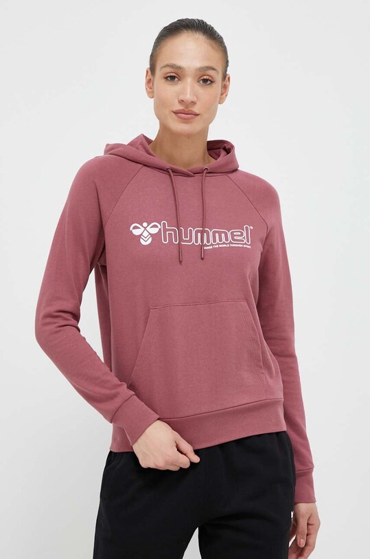Mikina Hummel s kapucí růžová 214327