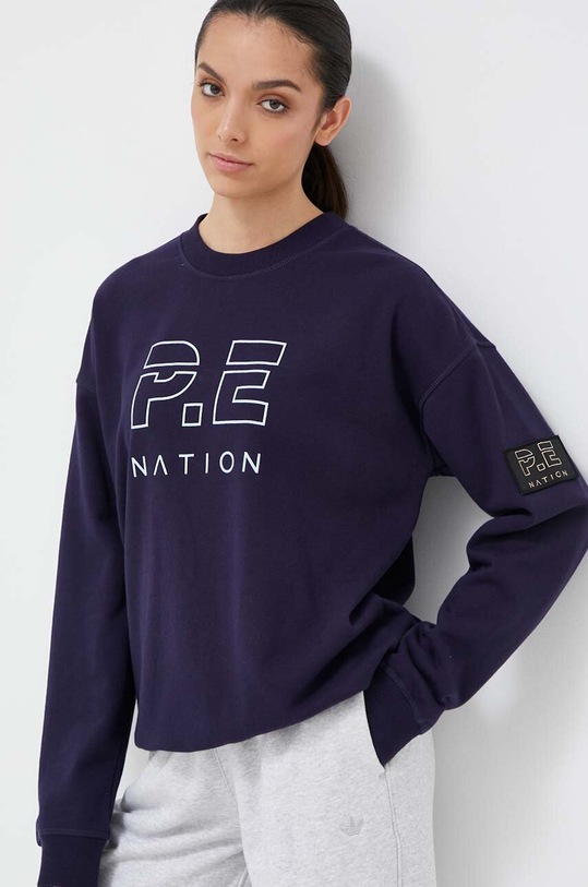 P.E Nation bluza bawełniana granatowy 23PE2F068