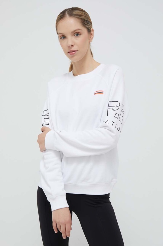 Oblečenie Bavlnená mikina P.E Nation PEBASICSF074 biela