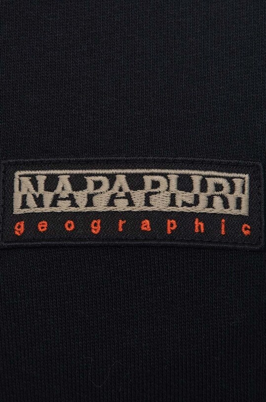 Napapijri bluza bawełniana B-Cenepa Crop czarny NA4GXR.041