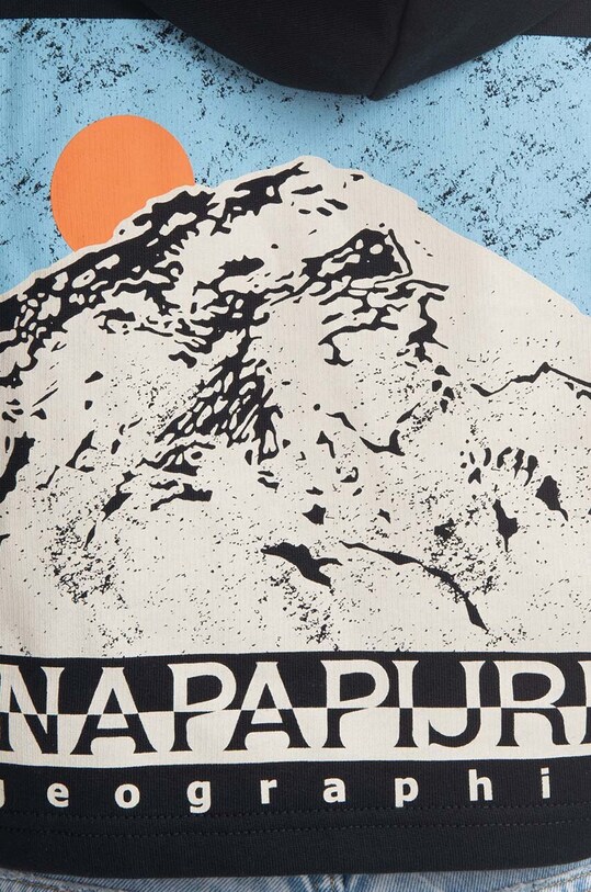 Napapijri bluza bawełniana B-Cenepa Crop NA4GXR.041 czarny