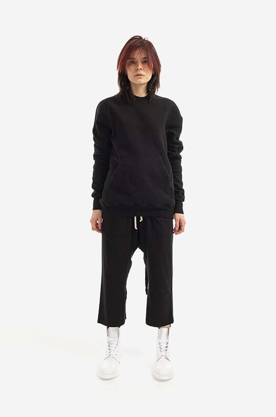 Bavlnená mikina Rick Owens DS01B7231.F.BLACK čierna SS23