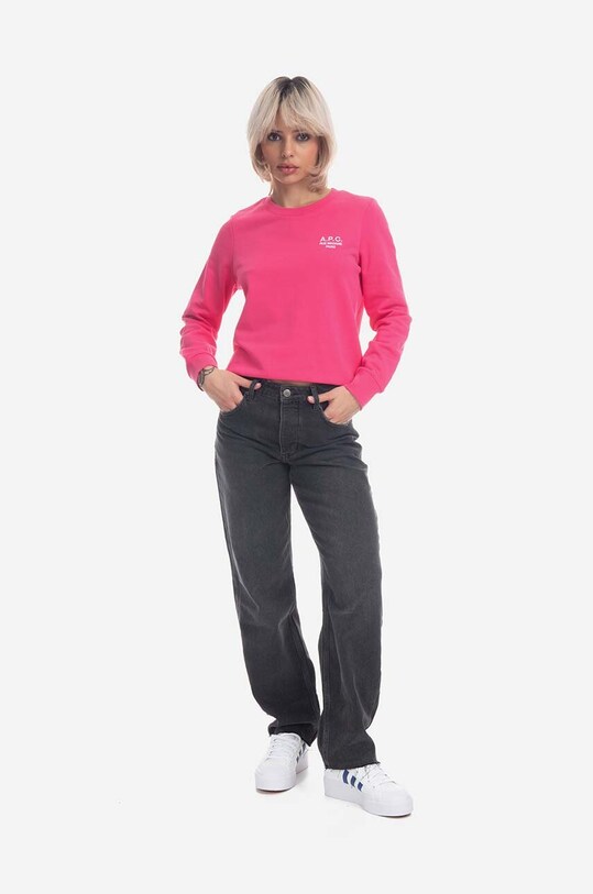 A.P.C. cotton sweatshirt Sweat Skye COEZD.F27700 pink SS23