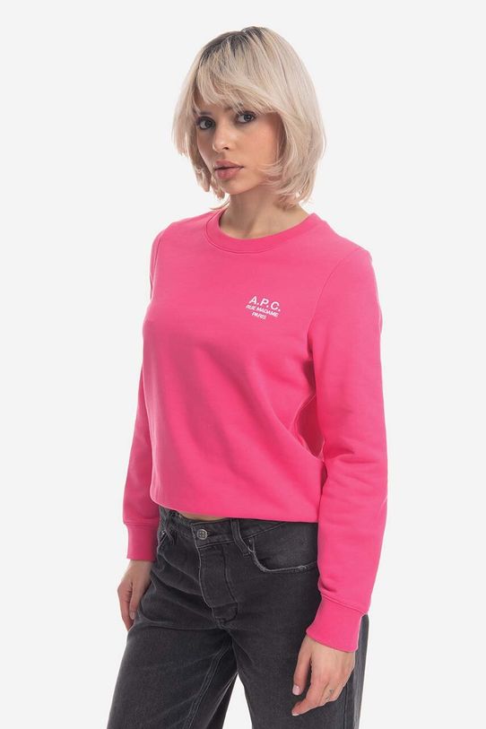 Памучен суичър A.P.C. Sweat Skye COEZD.F27700 розов