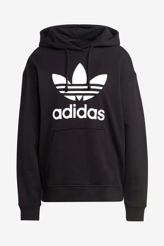 adidas Originals cotton sweatshirt Trefoil Hoodie black IB7432