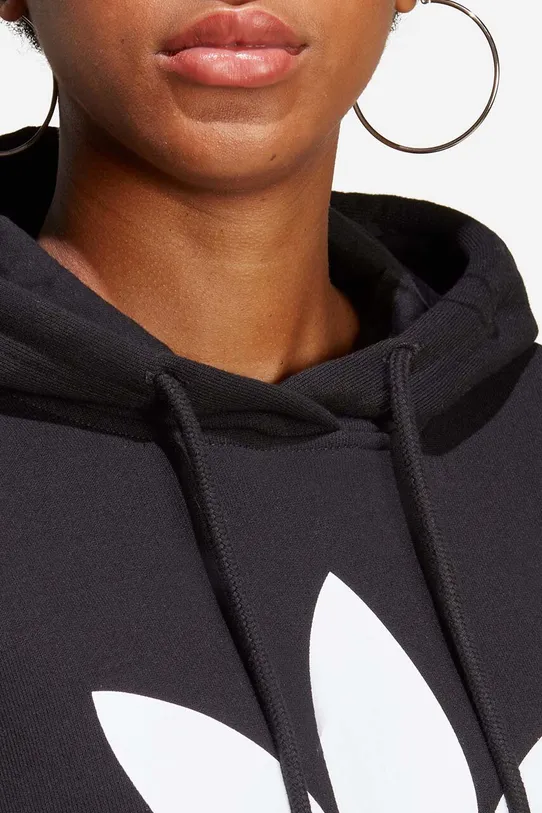 adidas Originals cotton sweatshirt Trefoil Hoodie IB7432 black