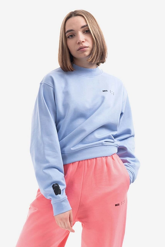 MCQ cotton sweatshirt plain blue 624675RSJ765355