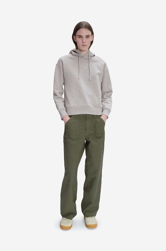 A.P.C. bluza bawełniana Christina COFDZ.F27624 szary SS23