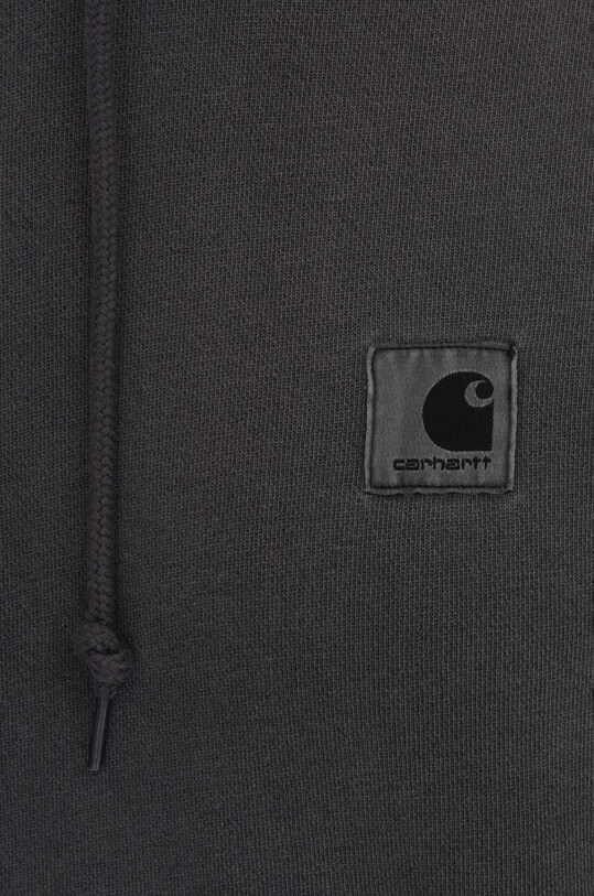 Carhartt WIP cotton sweatshirt Hooded Nelson Sweatshirt I030965 black SS23