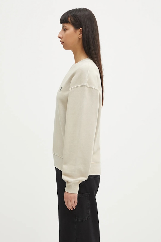 Pamučna dukserica Carhartt WIP W' Nelson Sweatshirt I029537.2LPGD bež SS25