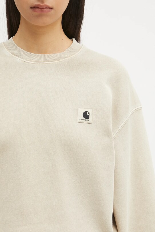 Βαμβακερή μπλούζα Carhartt WIP W' Nelson Sweatshirt μπεζ I029537.2LPGD