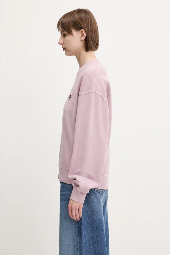 Carhartt WIP cotton sweatshirt W' Nelson Sweatshirt I029537.2P8GD pink SS25