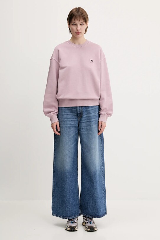 Carhartt WIP cotton sweatshirt W' Nelson Sweatshirt pink I029537.2P8GD