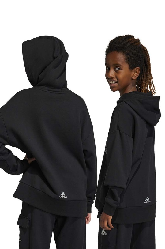 adidas bluza bawełniana dziecięca HR5826 czarny