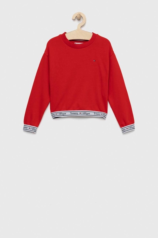Παιδική μπλούζα Tommy Hilfiger με ελαστάν κόκκινο KG0KG07135.PPYX
