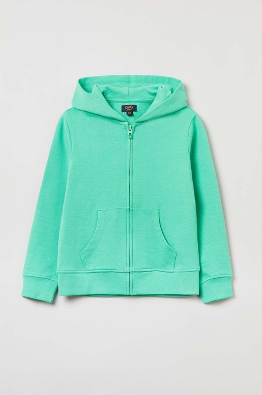 OVS bluza bawełniana dziecięca bawełna zielony 1681425.Girl.3.10years.