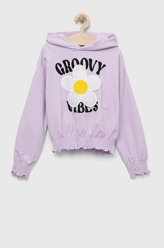 OVS bluza bawełniana dziecięca nadruk fioletowy 1698657.Girl.10.15years