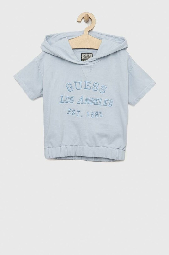 Guess t-shirt bawełniany dziecięcy aplikacja niebieski J3GQ00.KA6R3.PPYX