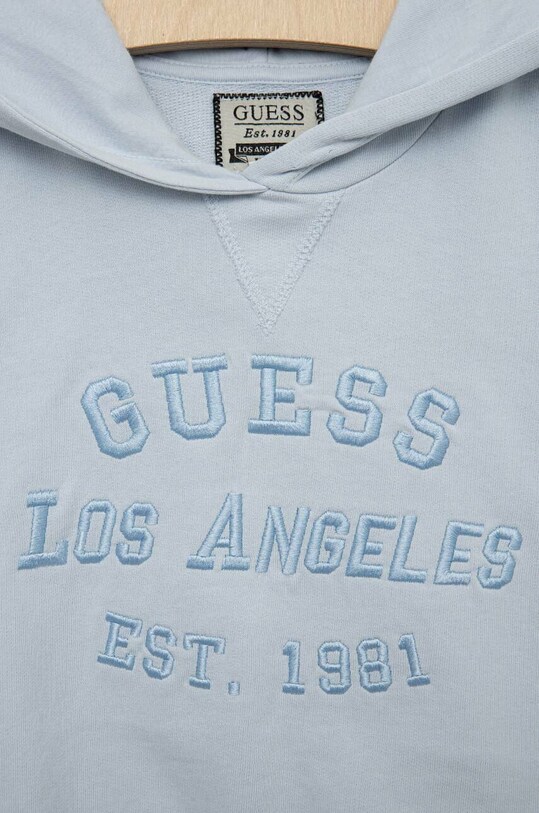 Dziewczynka Guess t-shirt bawełniany dziecięcy J3GQ00.KA6R3.PPYX niebieski