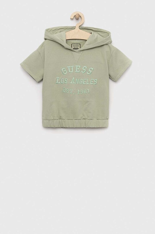 Дитяча бавовняна футболка Guess аплікація зелений J3GQ00.KA6R3.PPYX
