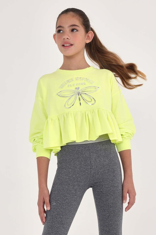 Mayoral bluza dziecięca z elastanem zielony 6429.8G.JUNIOR