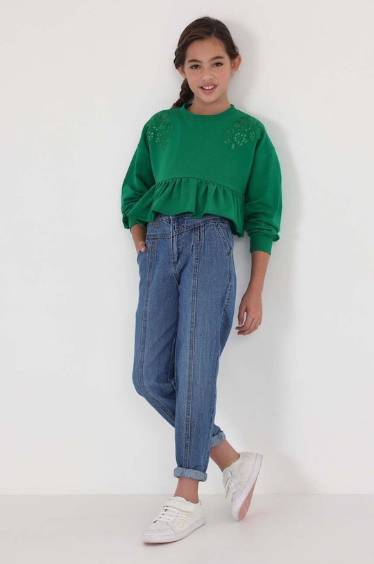 Djevojčice Dječja dukserica Mayoral 6429.8G.JUNIOR zelena