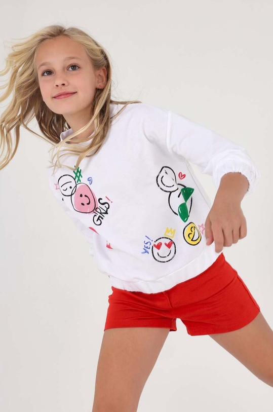 Mayoral bluza dziecięca wzorzyste biały 6430.8H.JUNIOR