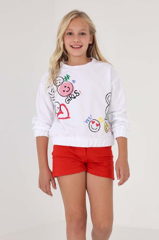 Dziewczynka Mayoral bluza dziecięca 6430.8H.JUNIOR biały