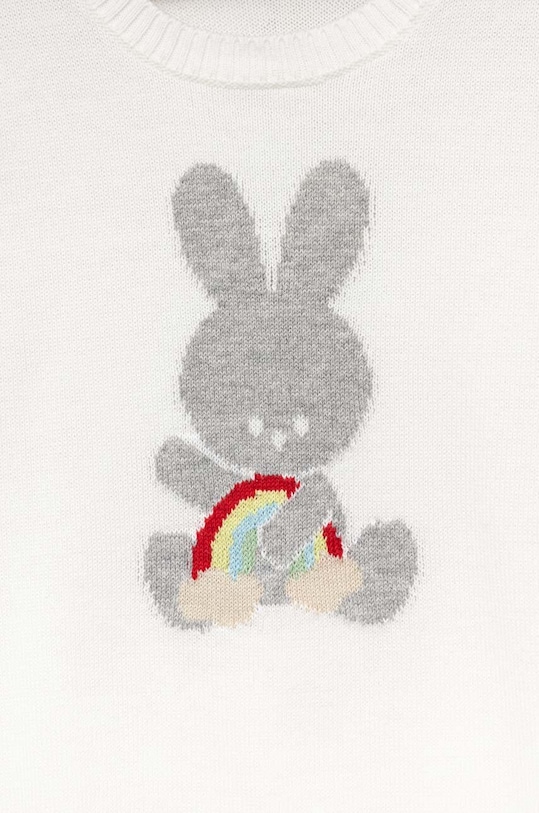 Fete United Colors of Benetton pulover din bumbac pentru bebeluși 1098B100J.W.SEASONAL alb