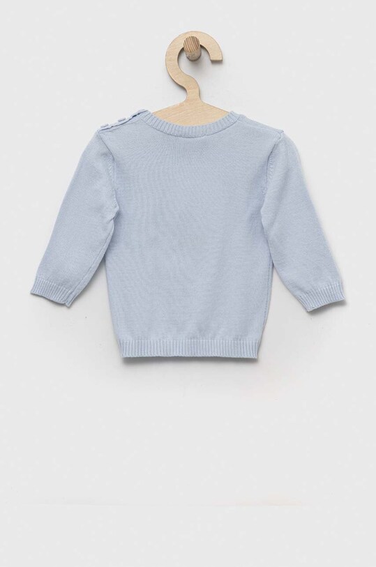 Бебешки памучен пуловер United Colors of Benetton 1098B100J.W.SEASONAL син SS23
