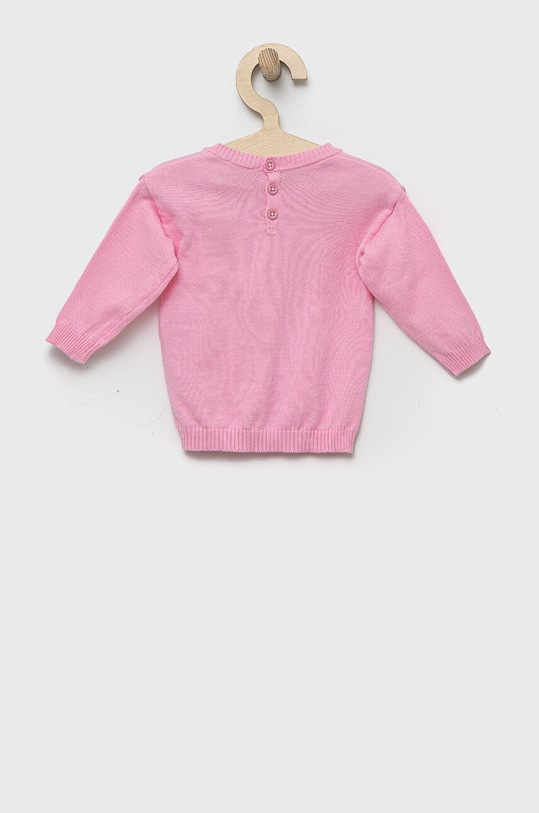 United Colors of Benetton pulover din bumbac pentru bebeluși 1098B100K.W.SEASONAL roz SS23