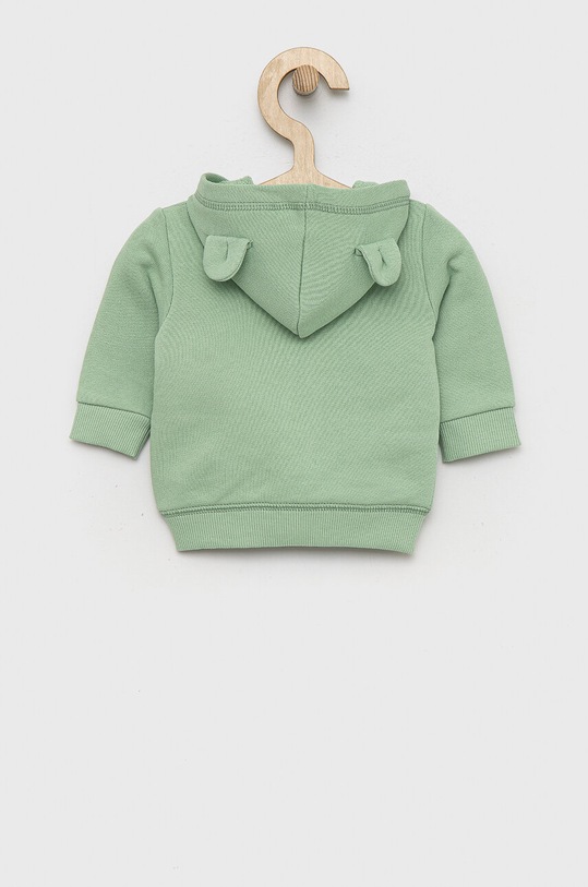 Pamučna dukserica za bebe United Colors of Benetton 3J70MM270.W.SEASONAL zelena SS23