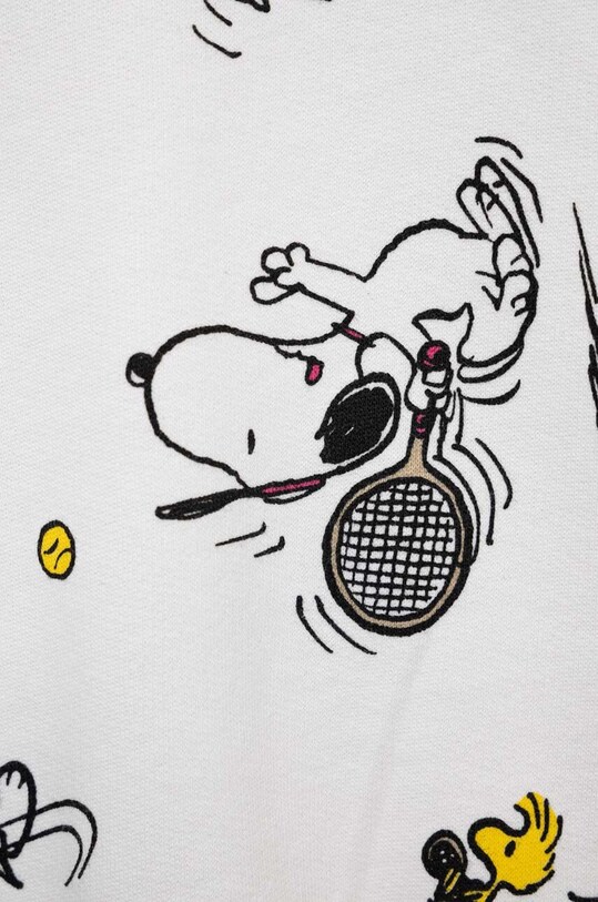 Dziewczynka United Colors of Benetton bluza bawełniana dziecięca x Peanuts 3V4WC10CU.G.SEASONAL biały