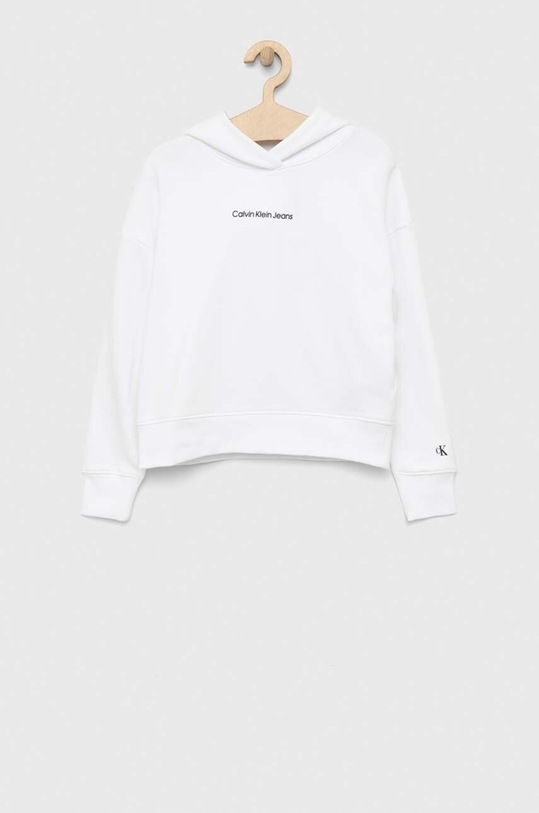 Calvin Klein Jeans bluza dziecięca z kapturem biały IG0IG01517.PPYX