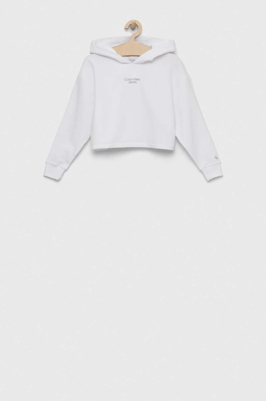 Calvin Klein Jeans bluza dziecięca z kapturem biały IG0IG01931.PPYX