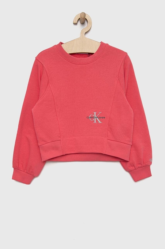 Calvin Klein Jeans bluza dziecięca aplikacja różowy IG0IG01932.PPYX
