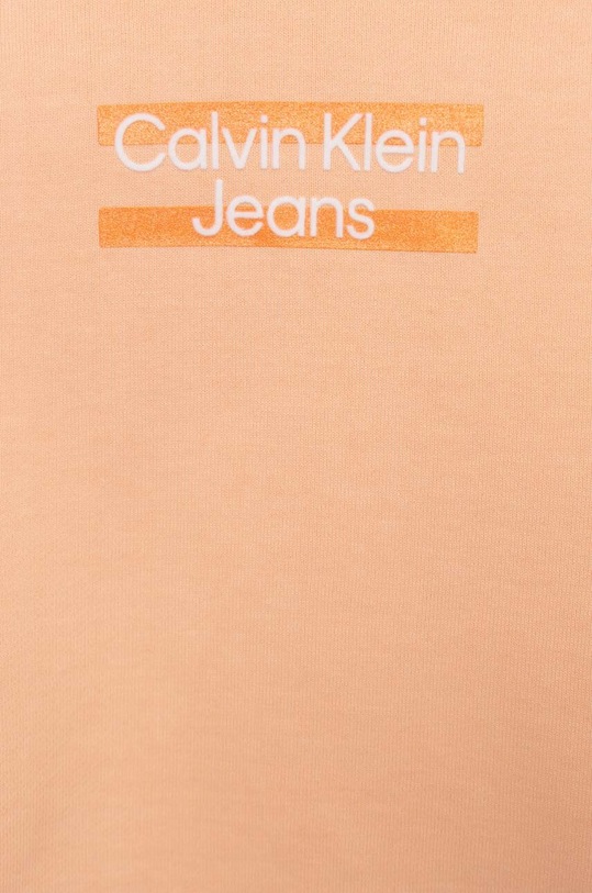 Calvin Klein Jeans bluza bawełniana dziecięca pomarańczowy IG0IG01936.PPYX